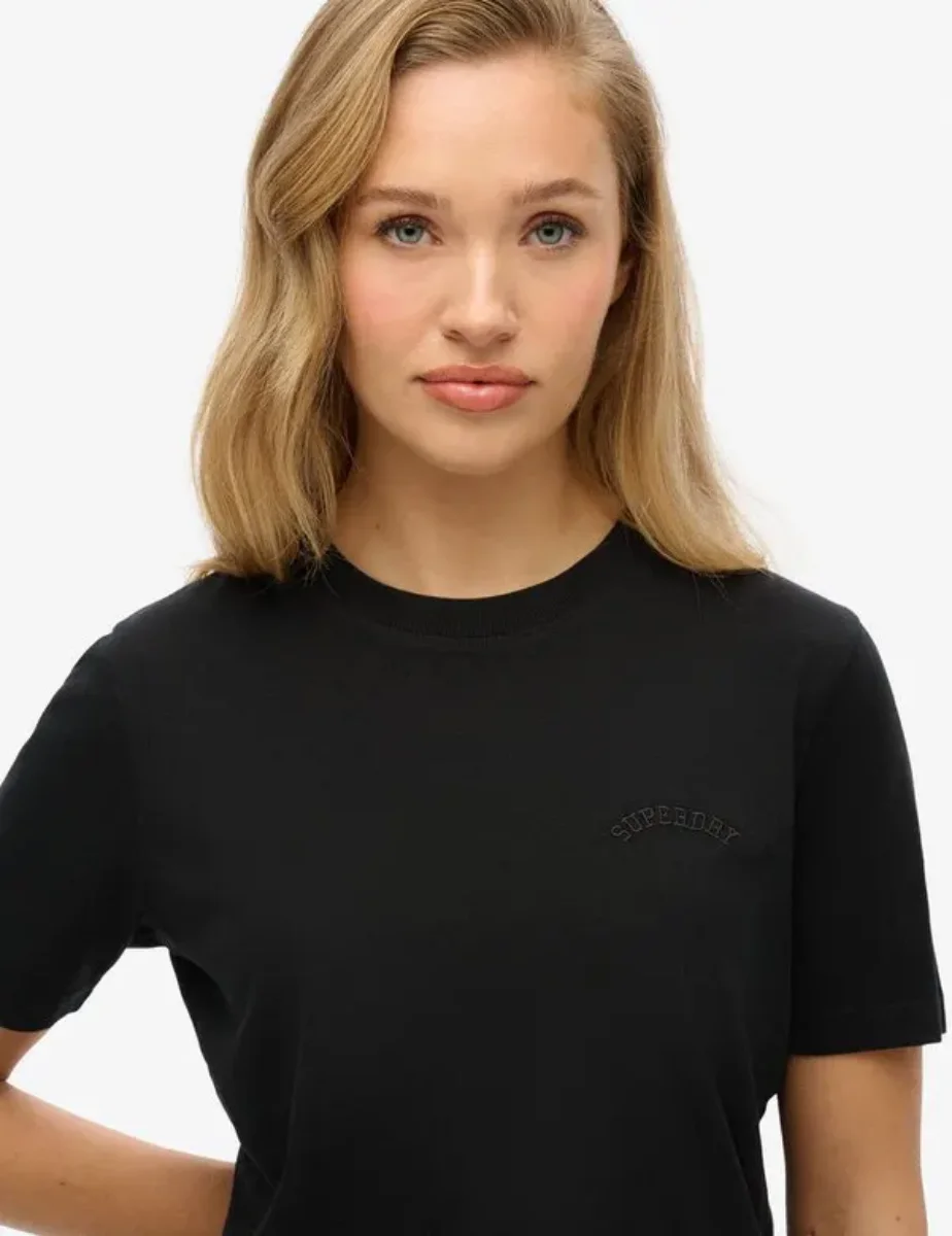 Superdry Essential Logo Embroidered T-Shirt | Black