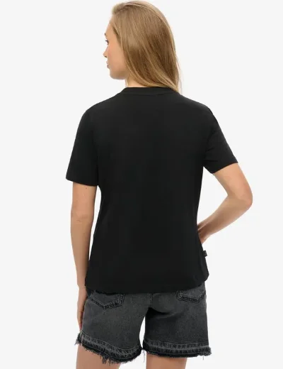 Superdry Essential Logo Embroidered T-Shirt | Black