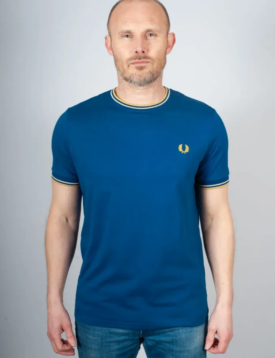 Fred Perry Twin Tipped T-shirt | Shaded Cobalt