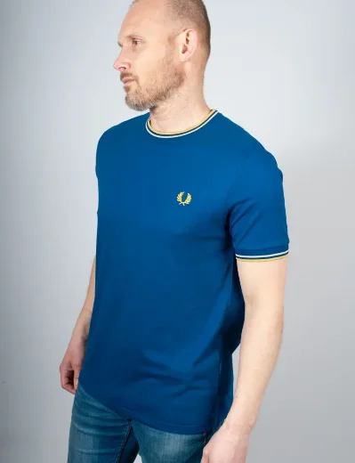 Fred Perry Twin Tipped T-shirt | Shaded Cobalt