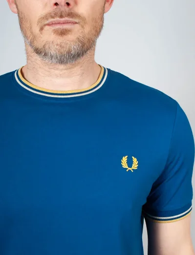 Fred Perry Twin Tipped T-shirt | Shaded Cobalt