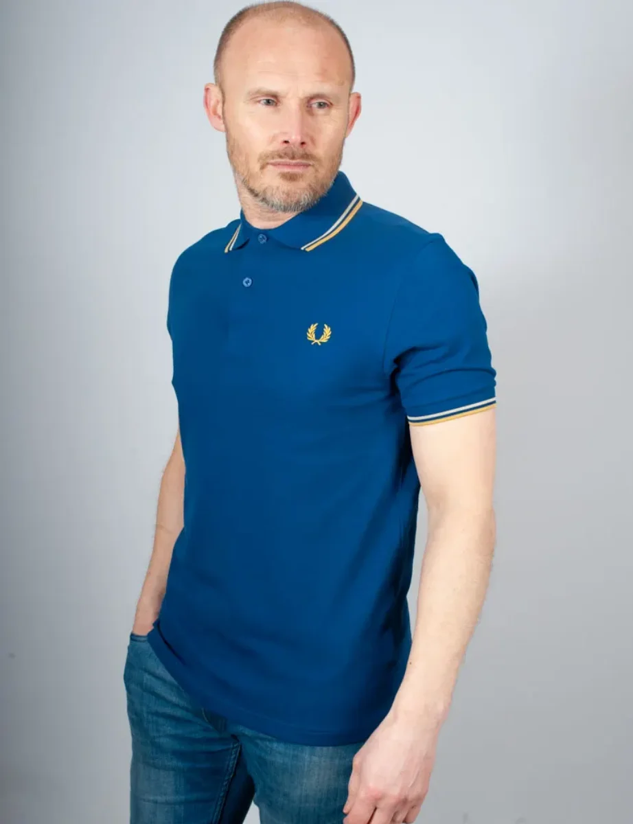 Fred Perry Twin Tipped Polo Shirt | Shaded Cobalt 