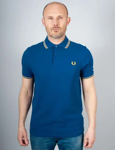 Fred Perry Twin Tipped Polo Shirt | Shaded Cobalt 