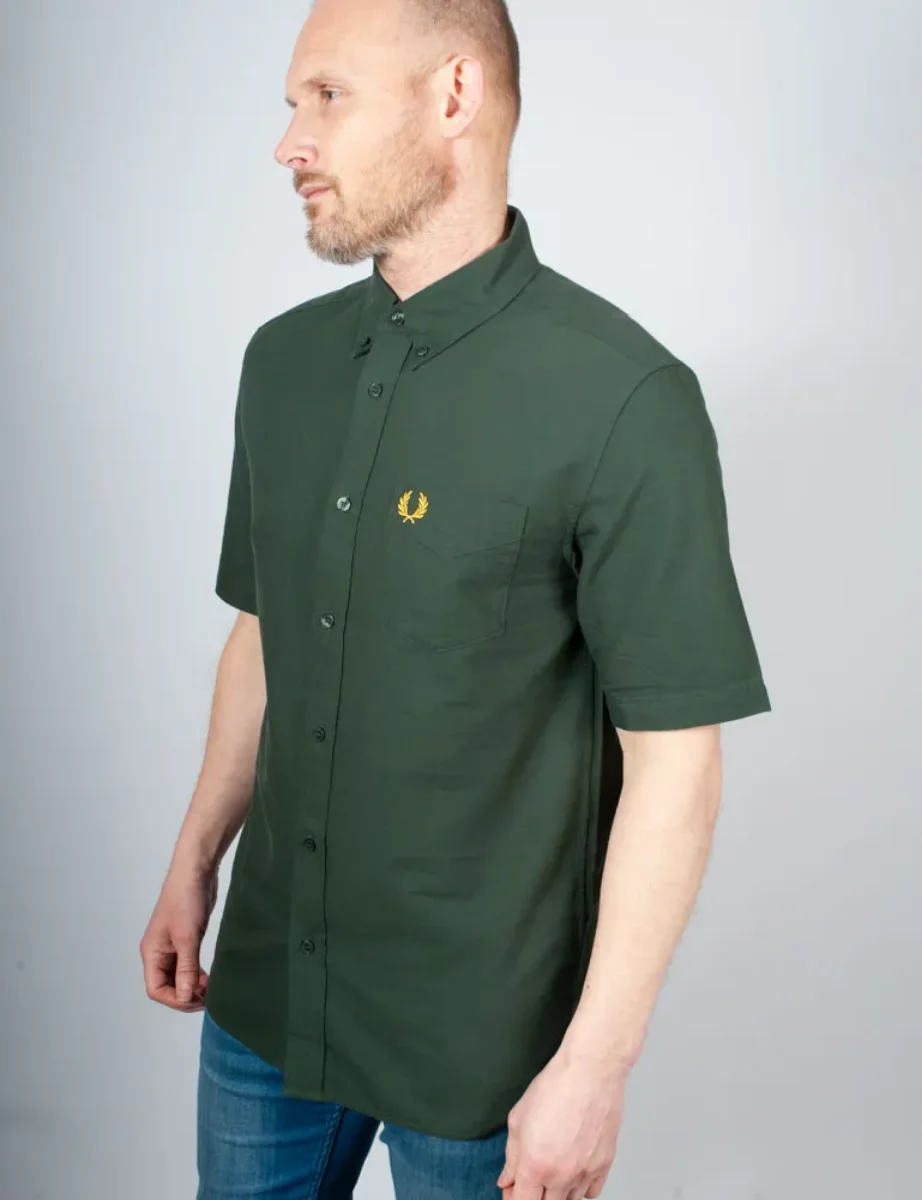 Fred Perry Short Sleeve Oxford Shirt | Court Green