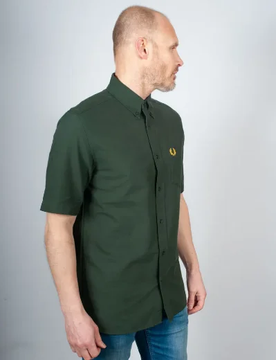 Fred Perry Short Sleeve Oxford Shirt | Court Green