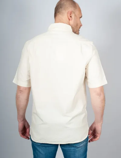 Fred Perry Short Sleeve Oxford Shirt | Ecru