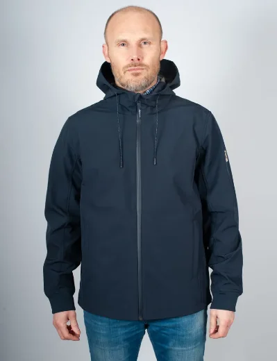 Aquascutum Active Shell Hybrid Hooded Jacket | Navy