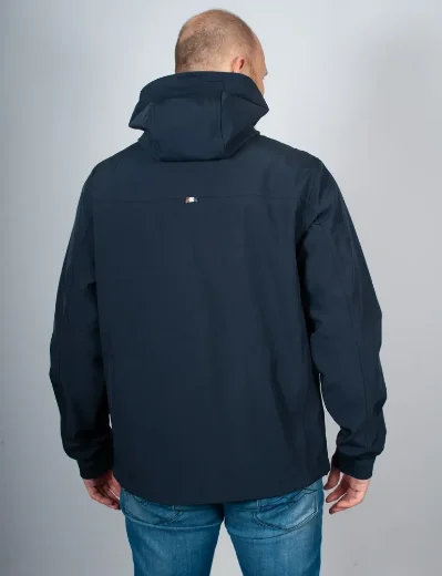Aquascutum Active Shell Hybrid Hooded Jacket | Navy