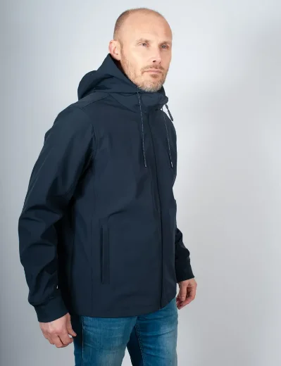 Aquascutum Active Shell Hybrid Hooded Jacket | Navy