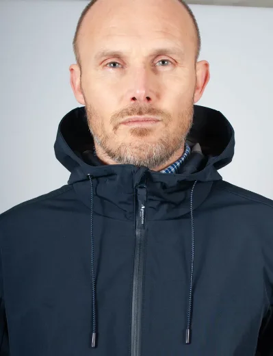 Aquascutum Active Shell Hybrid Hooded Jacket | Navy