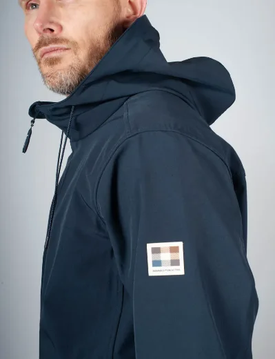 Aquascutum Active Shell Hybrid Hooded Jacket | Navy