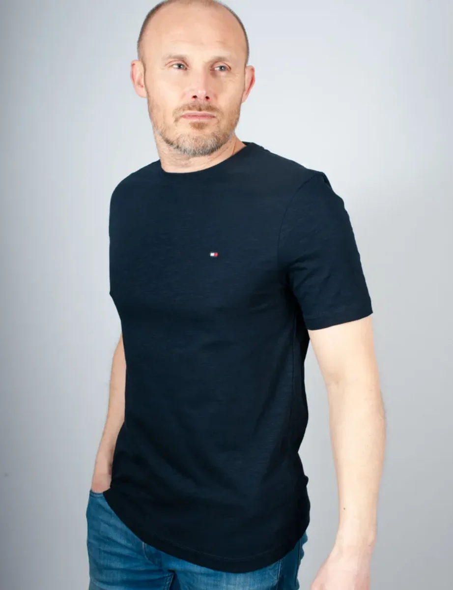 Tommy Hilfiger Texture Slub Regular Fit T-Shirt | Desert Sky