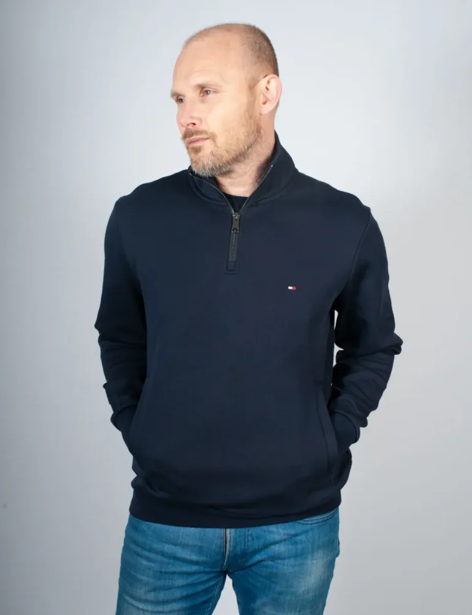 Tommy Hilfiger Essential Intechno Quarter Zip Sweater | Desert Sky