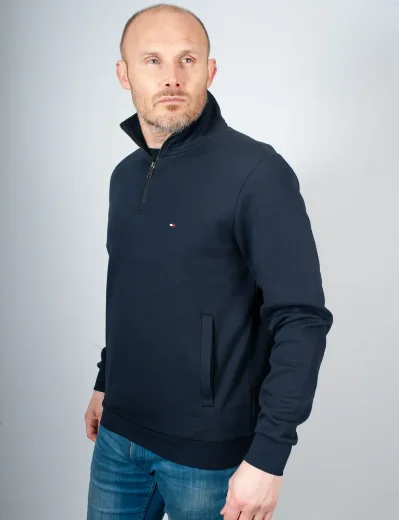 Tommy Hilfiger Essential Intechno Quarter Zip Sweater | Desert Sky
