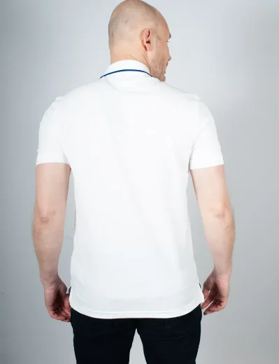 Tommy Hilfiger Performance Pique Tipped Polo | White