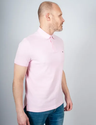 Tommy Hilfiger Oxford Two Tone Tipped Polo Shirt | Pink