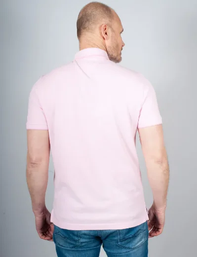 Tommy Hilfiger Oxford Two Tone Tipped Polo Shirt | Pink