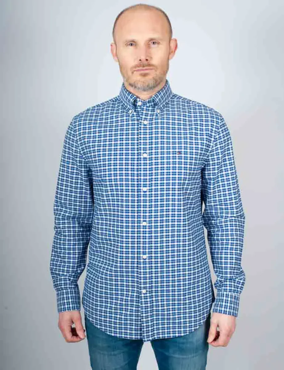Tommy Hilfiger Heritage Oxford Check RF Shirt | Wedge Blue