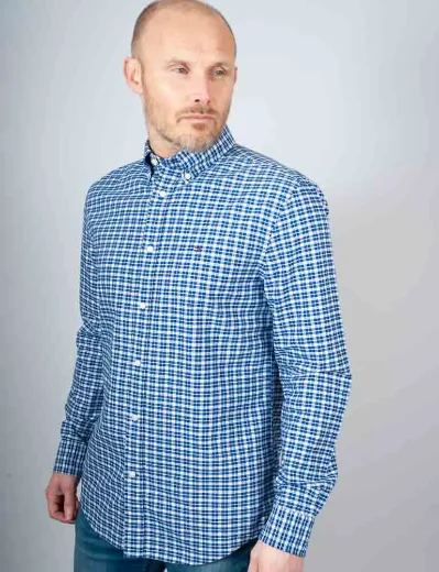 Tommy Hilfiger Heritage Oxford Check RF Shirt | Wedge Blue