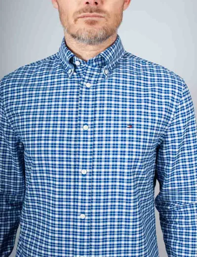 Tommy Hilfiger Heritage Oxford Check RF Shirt | Wedge Blue