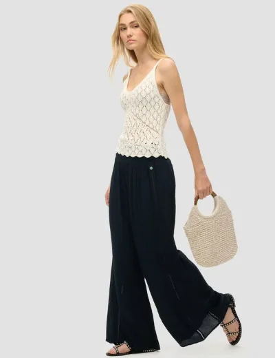 Superdry Womens Beach Pant | Navy