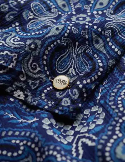 Superdry Printed Wrap Midi Dress | Paisley Bandana Navy
