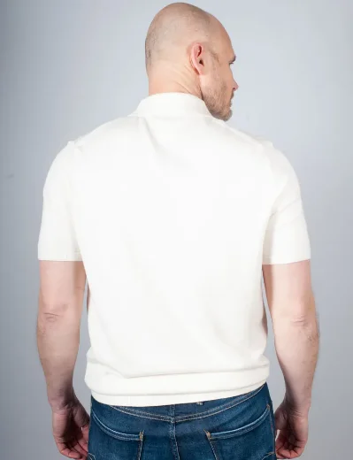 Tommy Hilfiger Essential Cotton Knitted Polo | Ivory Petal