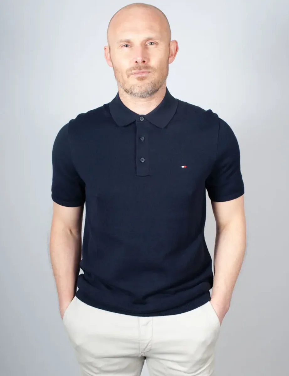 Tommy Hilfiger Essential Cotton Knitted Polo | Desert Sky