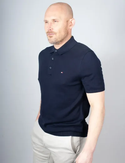 Tommy Hilfiger Essential Cotton Knitted Polo | Desert Sky