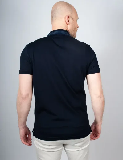 Tommy Hilfiger Mercerised Pique Zip Polo | Desert Sky