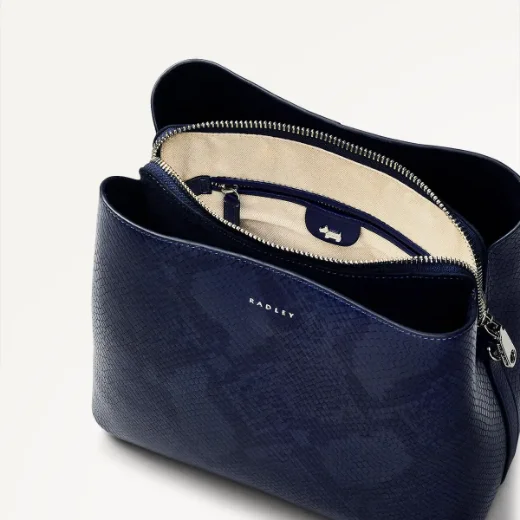 Radley Dukes Place Faux Snake Medium Compartment Bag / Evenfall