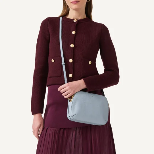 Radley Dukes Place Medium Zip-top Crossbody / Smoke Blue