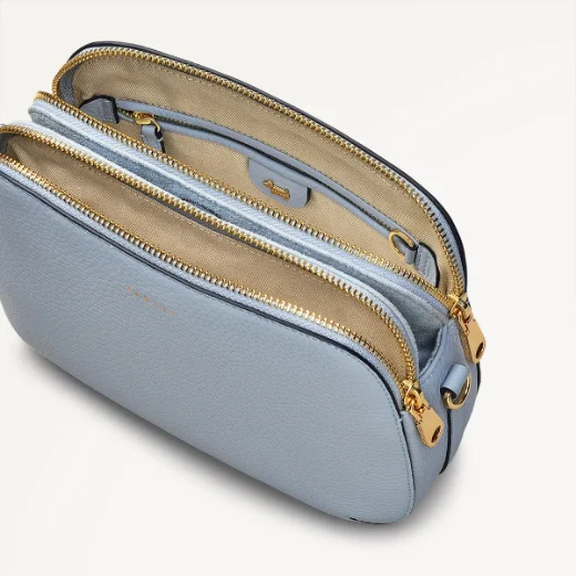 Radley Dukes Place Medium Zip-top Crossbody / Smoke Blue