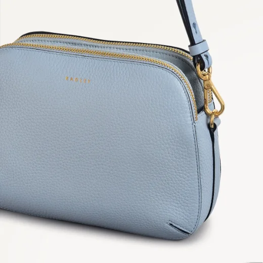 Radley Dukes Place Medium Zip-top Crossbody / Smoke Blue