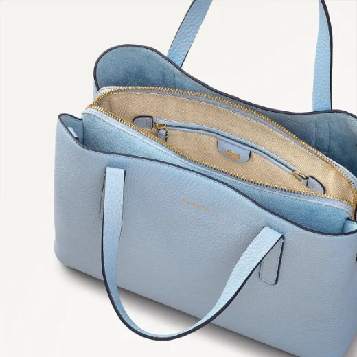 Radley Dukes Place Medium Zip-Top Grab Bag / Smoke Blue