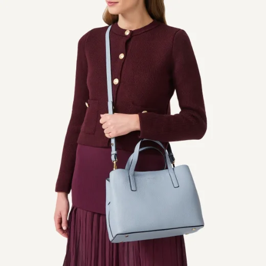Radley Dukes Place Medium Zip-Top Grab Bag / Smoke Blue
