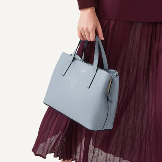 Radley Dukes Place Medium Zip-Top Grab Bag / Smoke Blue