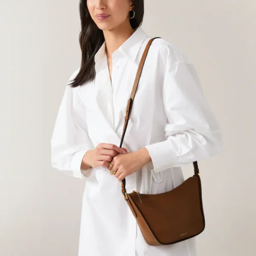 Radley Oak Street Small Ziptop Crossbody / Saddle 
