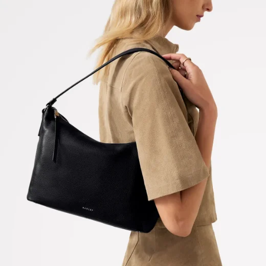 Radley Bella Medium Ziptop Shoulder Bag / Black