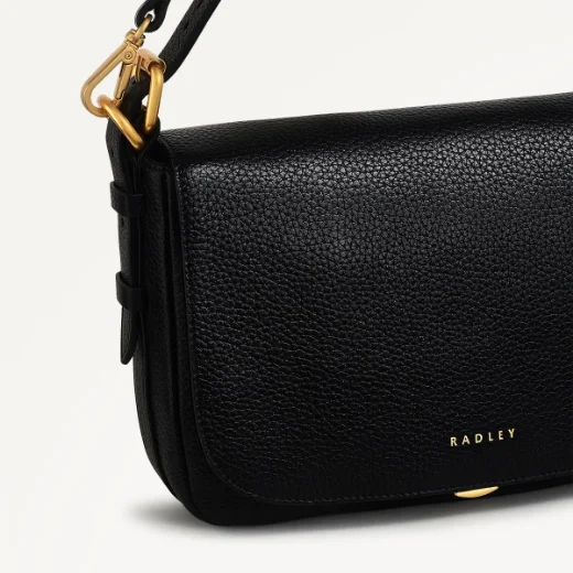 Radley Grafton Street Small Flapover Cross Body / Black