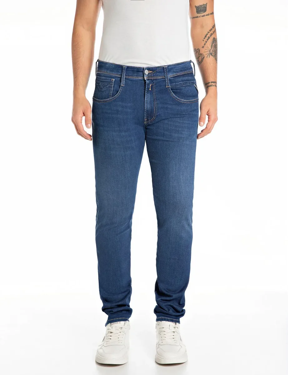 Replay Anbass Slim Fit Jean | Mid Blue 