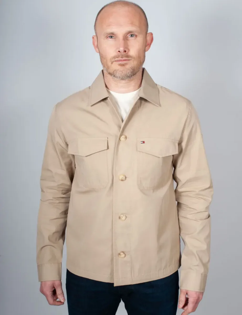 Tommy Hilfiger Cotton Nylon Shirt Jacket / Sandalwood