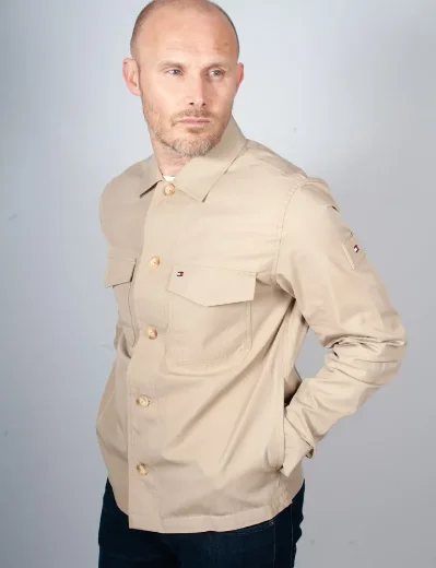 Tommy Hilfiger Cotton Nylon Shirt Jacket / Sandalwood