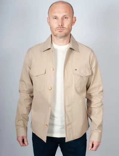 Tommy Hilfiger Cotton Nylon Shirt Jacket / Sandalwood