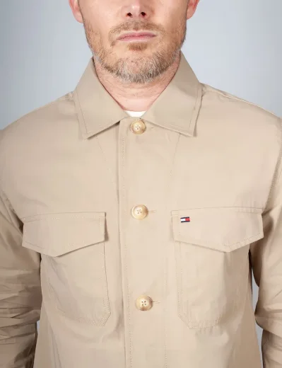 Tommy Hilfiger Cotton Nylon Shirt Jacket / Sandalwood