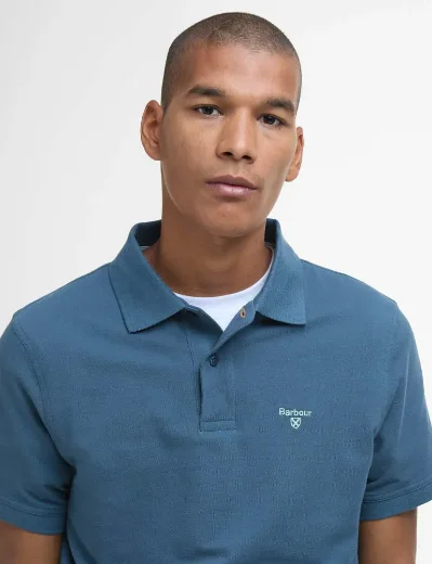 Barbour Lightweight Sports Polo Shirt | Dusk Blue