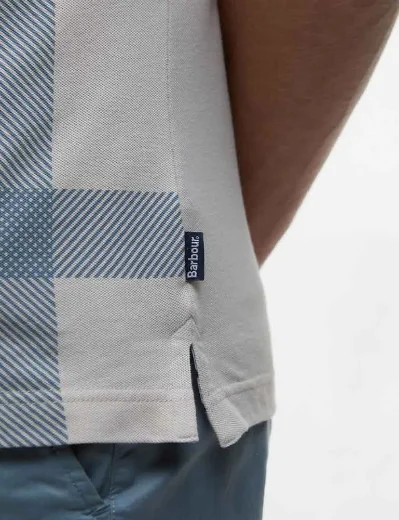 Barbour Blaine Tartan Short-Sleeve Polo Shirt | Mist