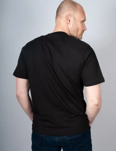 Aquascutum Active Club Check Shoulder T-Shirt | Black