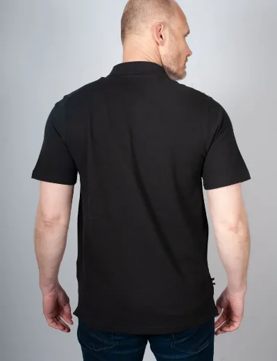 Aquascutum Active Club Check Shoulder Polo Shirt | Black