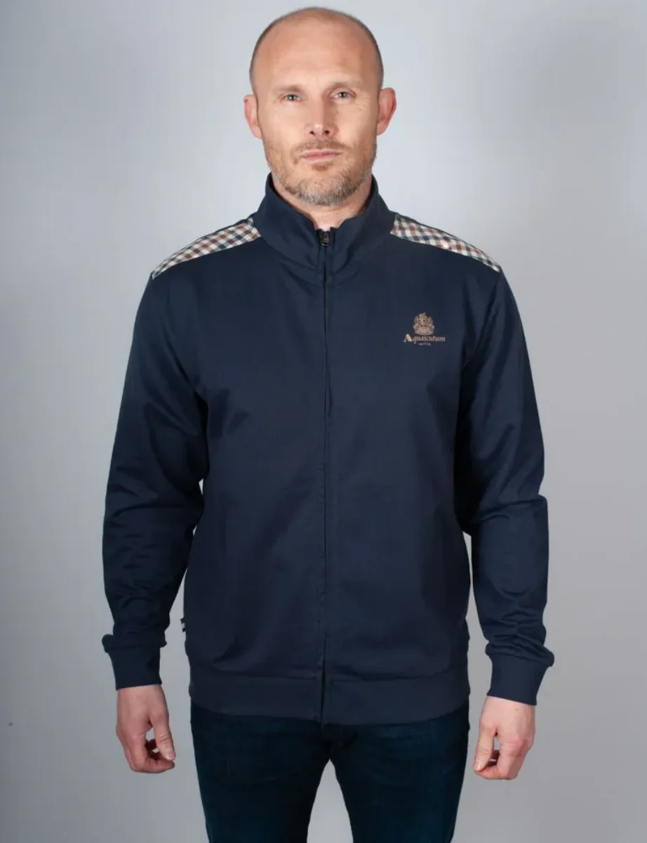 Aquascutum Active Full Zip Sweater With Club Check Details